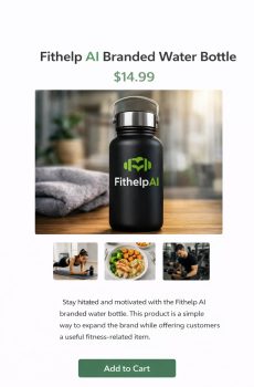 Fithelp AI Branded Water Bottle
